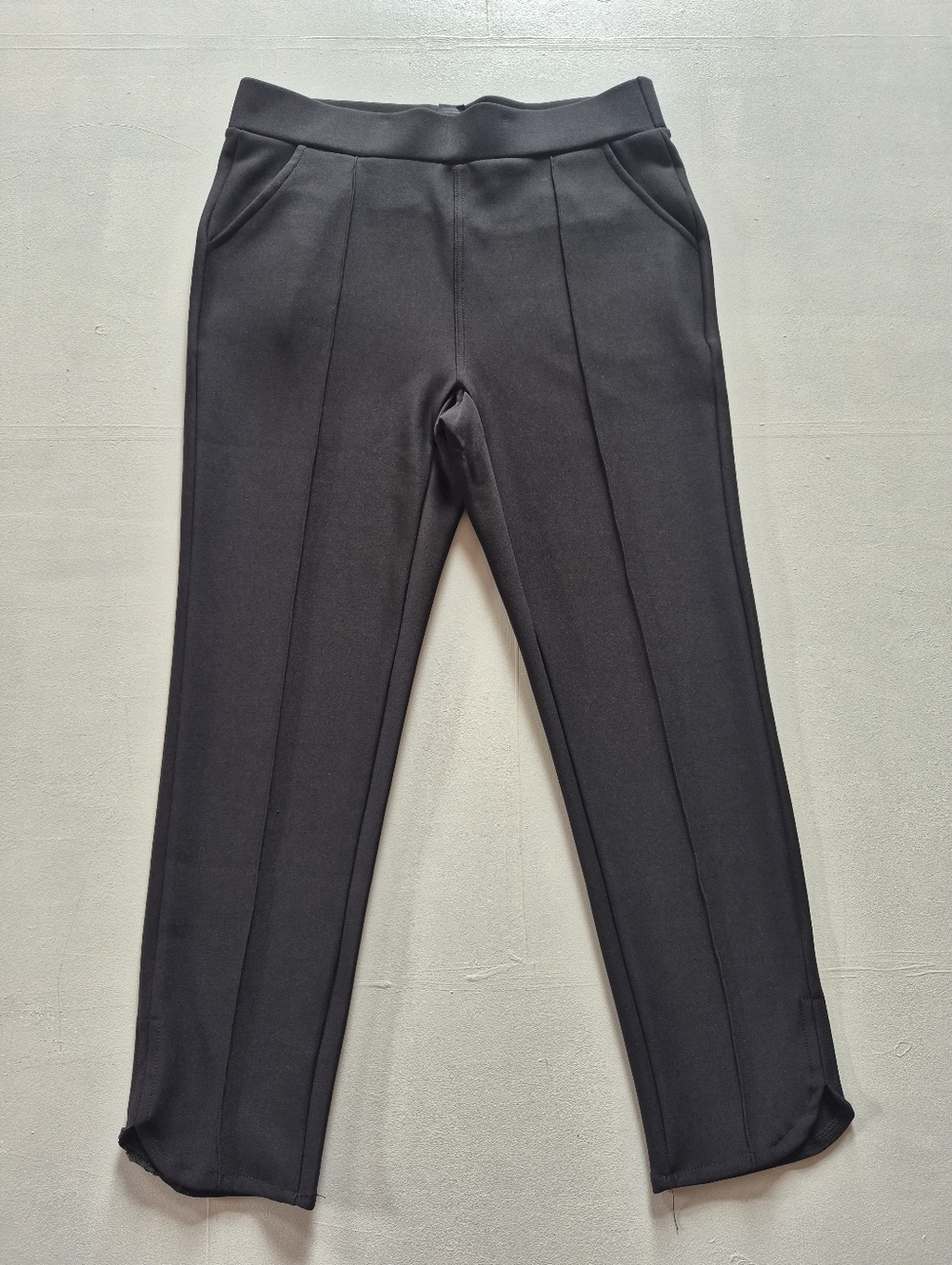 R. Sofia Ponte Pants Pull-on Stretch Work Leggings, Curved Ankle Hem